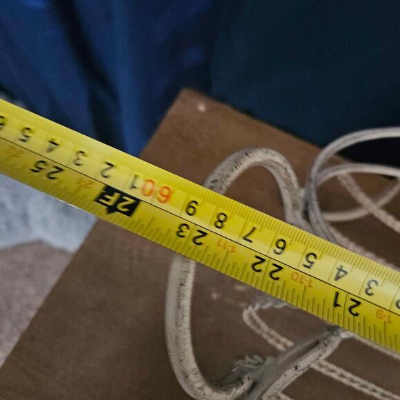 Beige Metal Fruit Basket 16" X 11" X 23" - Picture 4 of 5